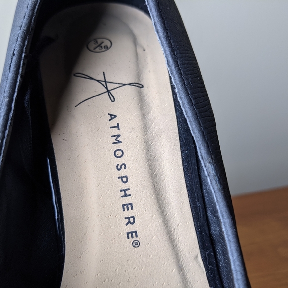 Atmosphere Black Bow High Heels - Picture 4 of 7